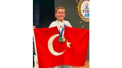 Kahramankazan Gazi İlkokulu 3. sınıf öğrencisi Eymen Kara, katıldığı uluslararası
