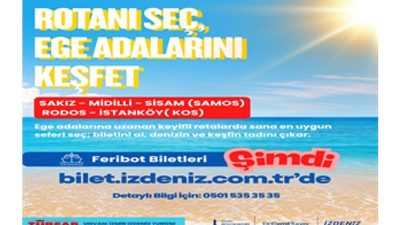 İzmir Büyükşehir Belediyesi iştiraki İZDENİZ, Sakız, Midilli, Sisam (Samos), İstanköy