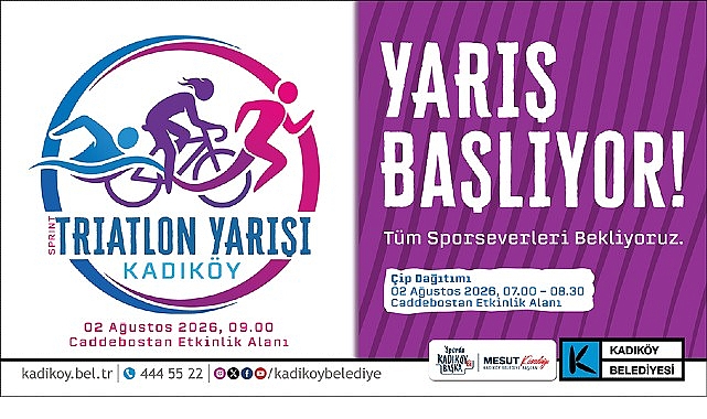 Kadıköy Belediyesi ile Türkiye Triatlon Federasyonu iş birliğiyle 2 Ağustos'ta