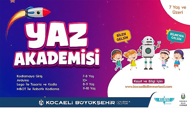 Kocaeli Bilim Merkezi’nde bilim dolu bir yaz Büyükşehir Belediyesi’ne bağlı Kocaeli Bilim Merkezi tarafından düzenlenen Yaz Akademisi
