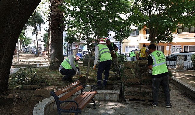 Aydın Büyükşehir Belediyesi, kent genelindeki park ve yeşil alanlarda bakım,