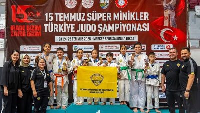 Konya Büyükşehir Belediyespor’un geleceği minik judocular, Tokat’ta gerçekleştirilen 15 Temmuz