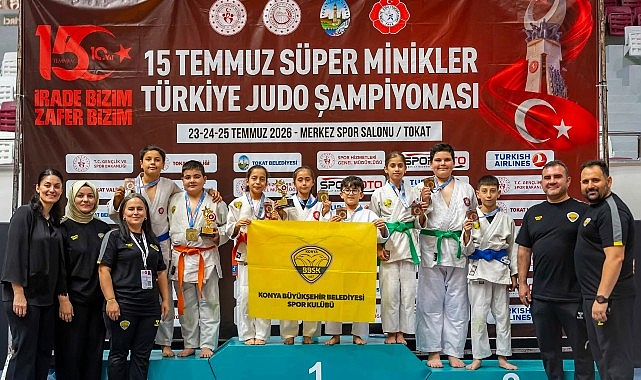 Konya Büyükşehir Belediyespor’un geleceği minik judocular, Tokat’ta gerçekleştirilen 15 Temmuz
