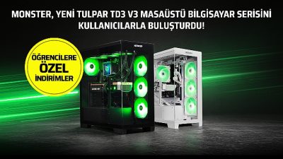 Monster, masaüstü bilgisayar ailesinin yeni üyesi Tulpar TD3 V3 serisini kullanıcılarla buluşturdu.