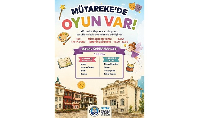 Mudanya’da Meydan Çocukların Mudanya Belediyesi, çocukların yaz tatilini sanat, oyun ve üretimle geçirmeleri
