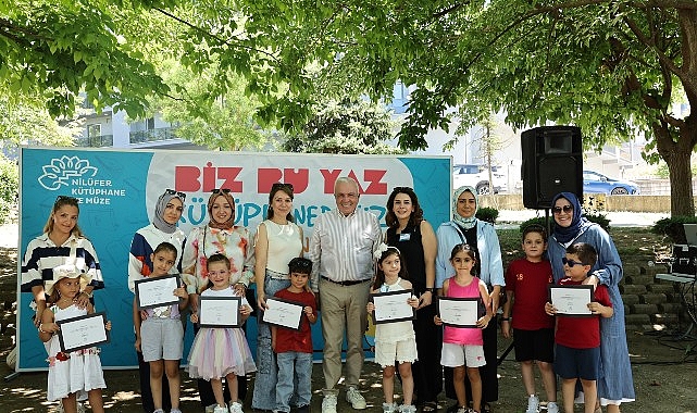 Nilüferli çocuklar okula kütüphanelerde hazırlandı Nilüfer Belediyesi’nin bu yıl 15’incisini gerçekleştirdiği “Biz Bu Yaz Kütüphanedeyiz”
