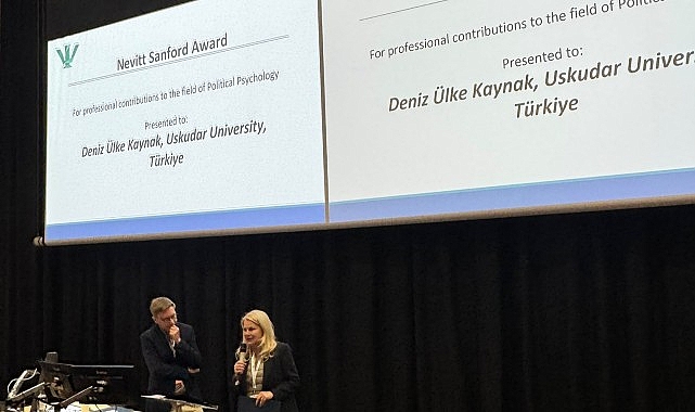 Politik psikolojinin en saygın ödülü Prof. Dr. Deniz Ülke Kaynak’a takdim edildi! Üsküdar Üniversitesi İnsan ve Toplum Bilimleri Fakültesi Dekanı Prof. Dr.