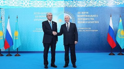 Vladimir Putin ile Kassym-Jomart Tokayev, 22. Rusya-Kazakistan Bölgelerarası İş Birliği