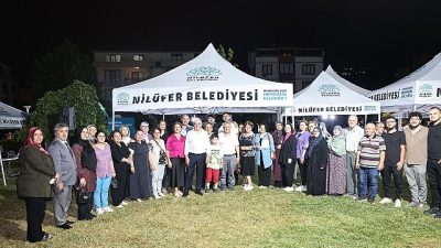 Nilüfer Belediye Başkanı Şadi Özdemir, mahalle sakinleriyle bir araya gelmek