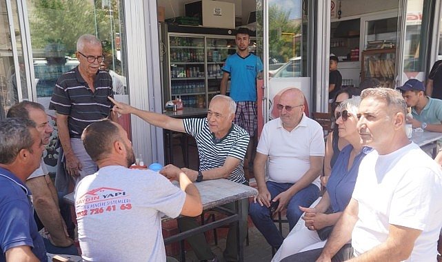 Sanayi bölgesinde saha mesaisi başladı Seferihisar Belediye Başkan Vekili Fuat Gümüş, sanayi bölgesinde esnaf ziyaretlerine