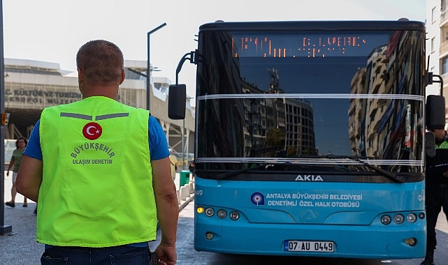 Toplu ulaşımda klima denetimleri sürüyor Antalya Büyükşehir Belediyesi, yaz mevsiminde artan hava sıcaklıklarına karşı toplu