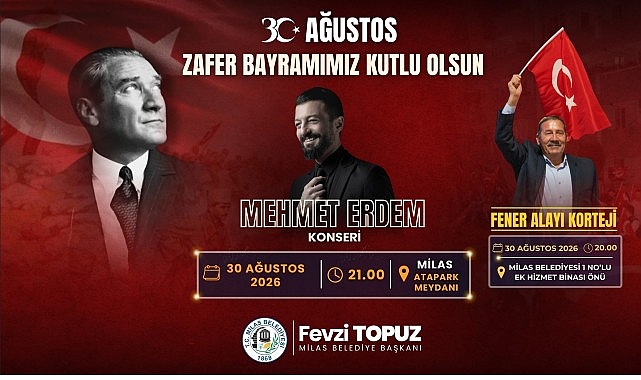 30 Ağustos Zafer Bayramı tüm yurtta olduğu gibi Milas’ta da