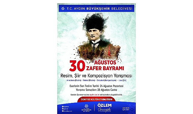 Aydın Büyükşehir Belediyesi, 30 Ağustos Zafer Bayramı nedeniyle ‘Zafer Bayramı’ temalı ödüllü
