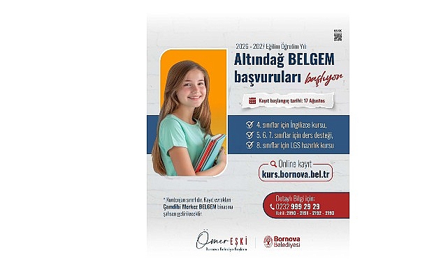 Bornova Belediyesi, eğitim ağını genişleterek Altındağ Merkez Mahallesi Belediye Hizmet