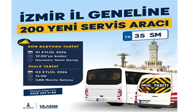 Büyükşehir’den İzmir’e 400 yeni servis aracı plakası İzmir Büyükşehir Belediyesi, il genelinde servis aracı sayısını artırmak için