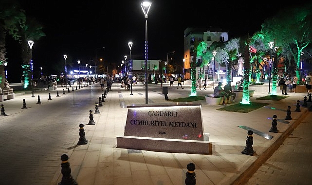 Çandarlı’nın yeni Cumhuriyet Meydanı açılıyor Dikili Belediyesi tarafından Çandarlı’ya kazandırılan Cumhuriyet Meydanı, 7 Ağustos Cuma
