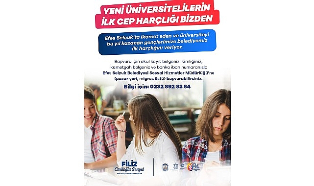 Efes Selçuk Belediyesi, Yükseköğretim Kurumları Sınavı’nı (YKS) kazanarak bu yıl