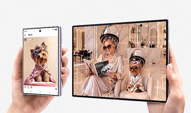 Galaxy Z Fold8: Daha geniş ekran, daha güçlü üretkenlik Galaxy Z Fold8, ekran oranlarını kullanıcı alışkanlıklarına göre yeniden tasarlayarak