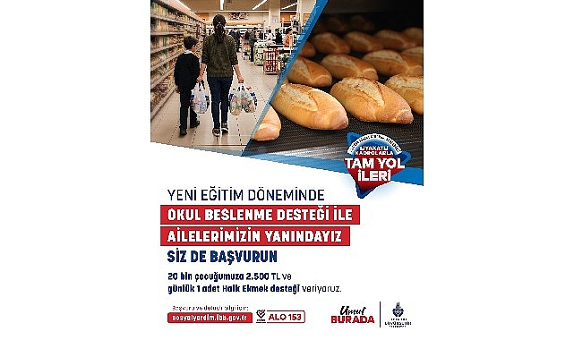 İBB Okul Beslenme Desteği yeni dönem başvuruları başlıyor İBB tarafından yürütülen “Okul Beslenme Destek Kartı” için 2026 -