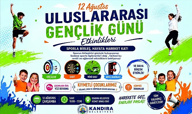 Kandıra Belediyesi, 12 Ağustos Uluslararası Gençlik Günü dolayısıyla çocukları ve