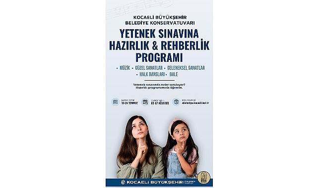Konservatuvarlı olmanın anahtarı bu programda Sanat eğitiminde kentin tartışmasız en başarılı kurumu olan Kocaeli Büyükşehir
