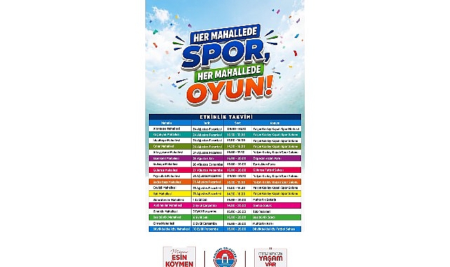 Maltepe’nin mahallelerinde ‘Spor ve Oyun Şöleni’ heyecanı yaşanacak Maltepe Belediyesi ilçenin 18 mahallesinde ücretsiz düzenleyeceği “Spor ve Oyun