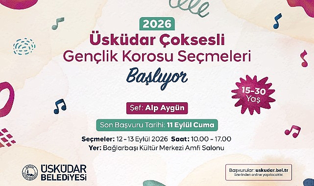 Üsküdar Belediyesi Çok Sesli Gençlik Korosu Yeni Seslerini Arıyor Üsküdar Belediyesi bünyesinde çalışmalarını sürdüren Üsküdar Çok sesli Gençlik Korosu,