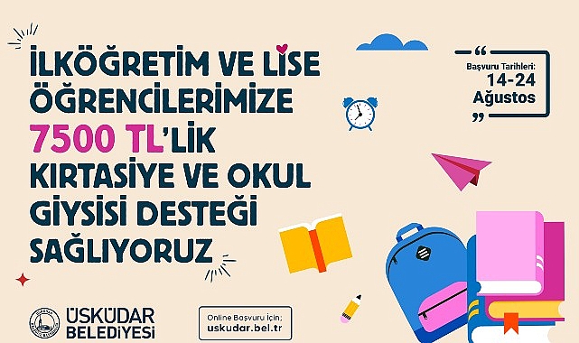 Üsküdar Belediyesi’nden 65 Yaş ve Üzeri Komşulara Öncelikli Hizmet Üsküdar Belediyesi, yeni eğitim öğretim yılı öncesinde ilköğretim ve lise