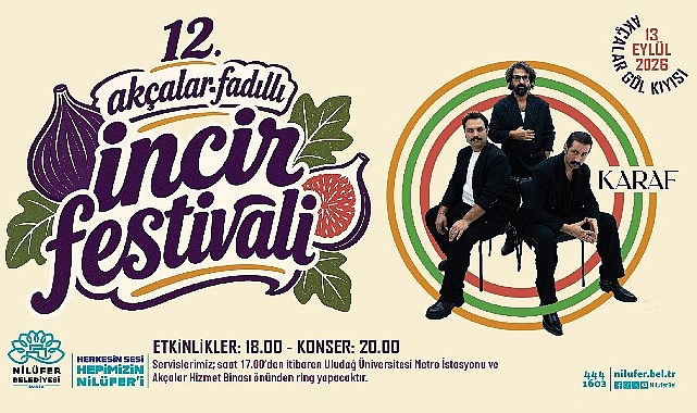 12. Akçalar Fadıllı İncir Festivali 13 Eylül’de Akçalar Göl Kıyısı’nda Nilüfer Belediyesi’nin gelenekselleşen 12. Akçalar Fadıllı İncir Festivali, 13 Eylül