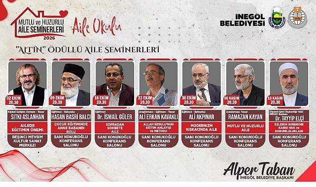 Aile Okulu Seminerleri Başlıyor İnegöl Belediyesi’nin Aile Hayatı İyileştirme Derneği iş birliğinde düzenlediği “Aile