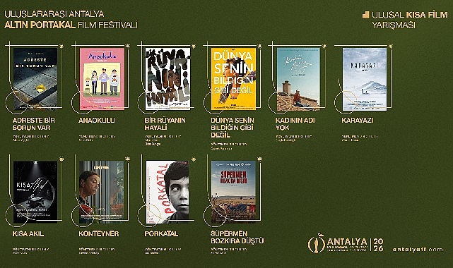 Antalya Altın Portakal Film Festivali’nde Ulusal Kısa Film’de Yarışacak Filmler Açıklandı! 63. Uluslararası Antalya Altın Portakal Film Festivali’nde; Ulusal Kısa Film kategorisinde “Altın Portakal”