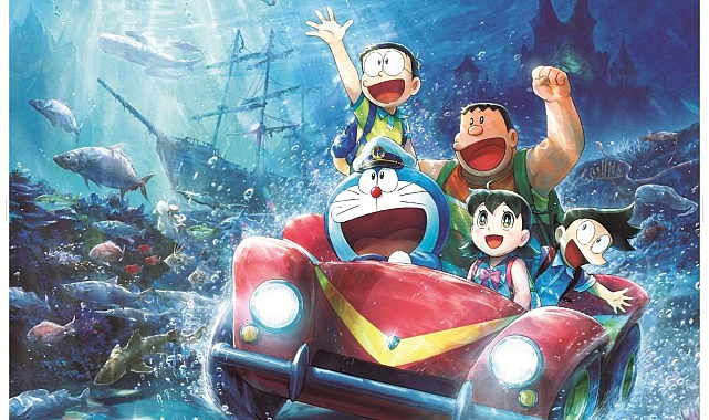 Doraemon ve arkadaşları, yeni maceralarında okyanusun derinliklerindeki gizemli bir kalenin
