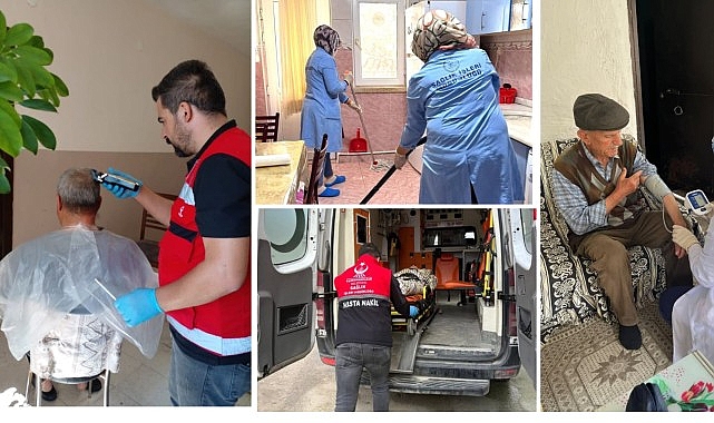 Kahramankazan Belediyesi Sağlık İşleri Müdürlüğü ekipleri, ilçede yaşayan yaşlı, engelli