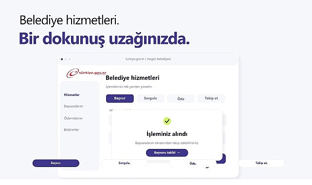 İnegöl Belediyesi, e-Devlet Kapısı üzerinden sunduğu 43 farklı hizmetle vatandaşların