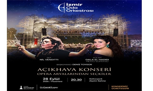 İzmir Oda Orkestrası, sezonu Zeytin Sahne’de açıyor İzmir Oda Orkestrası, 2026/2027 sezonunu 28 Eylül’de Kültürpark Zeytin Sahne’de