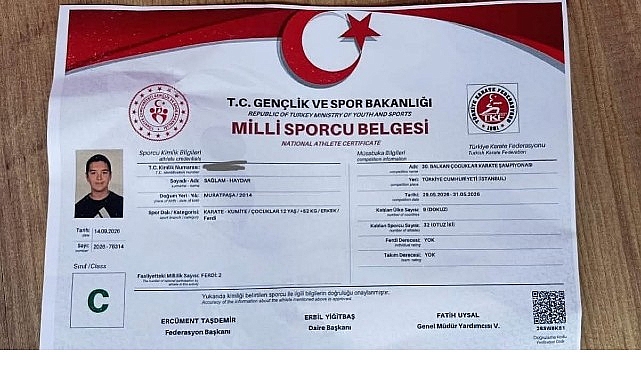 Kemer Belediyesi Karate Takımından milli gurur Kemer Belediyesi Karate Takımı sporcusu Haydar Sağlam, 29-31 Mayıs tarihleri