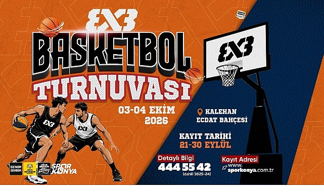 Konya Büyükşehir Belediyesi, sporseverleri bu kez 3x3 Basketbol Turnuvasında buluşturacak.
