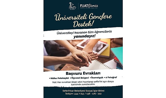 Seferihisar Belediyesi, üniversiteyi kazanarak eğitim hayatında yeni bir döneme başlayan