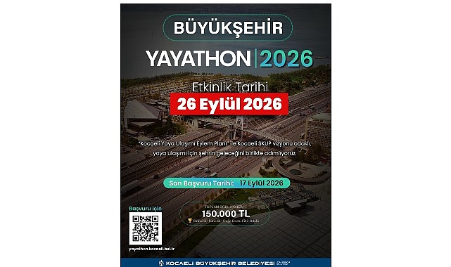 Yayathon 2026’da nefesler tutuldu Kocaeli Büyükşehir Belediyesi’nin yaya ulaşımına yönelik yenilikçi fikirlerin geliştirilmesi amacıyla