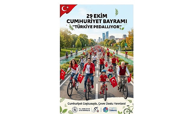 29 Ekim’de 81 İlde “Türkiye Pedallıyor!” Türkiye Bisiklet Federasyonu, Cumhuriyetimizin 103. yılında tüm Türkiye’yi daha sağlıklı,