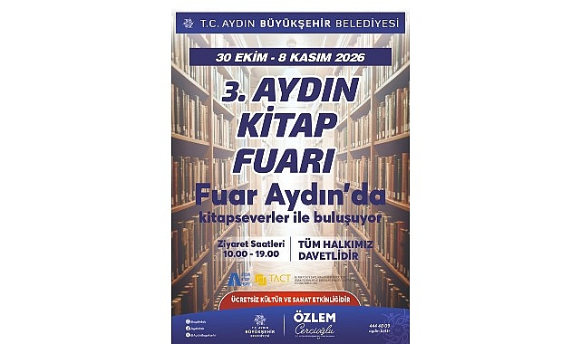 3. Aydın Kitap Fuarı, Fuar Aydın’da Başlıyor 3. Aydın Kitap Fuarı, Aydın Büyükşehir Belediyesi’nin ev sahipliğinde kapılarını