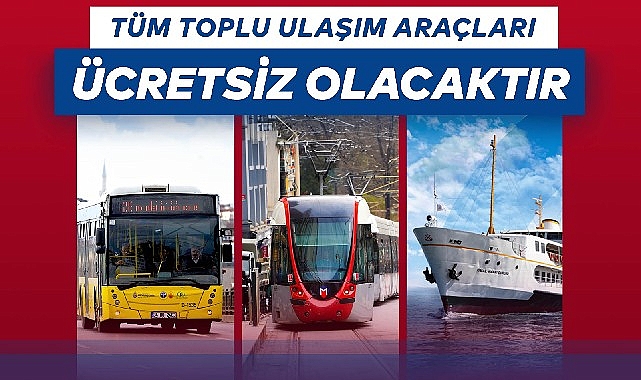 İstanbul’un düşman işgalinden kurtuluşunun 103. yıl dönümünde, İstanbullulara toplu ulaşım