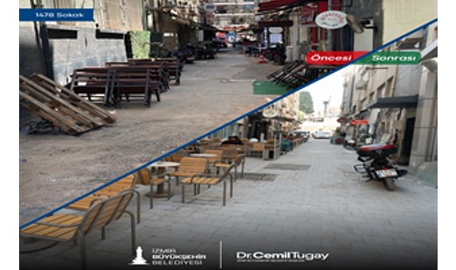 İzmir Büyükşehir Belediyesi, Alsancak Kıbrıs Şehitleri Caddesi’ni baştan sona yeniliyor.
