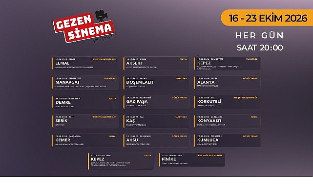 63. Uluslararası Antalya Altın Portakal Film Festivali’nde heyecan “Gezen Sinema”
