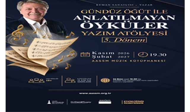 “Anlatılmayan Öyküler” Atölyesi’nin 5. dönemi başlıyor İzmir Büyükşehir Belediyesi Ahmed Adnan Saygun Sanat Merkezi’nde (AASSM) büyük