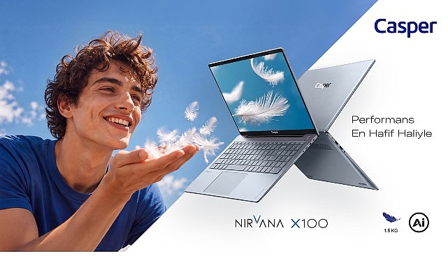 Casper Nirvana X100, 15,6 inç ekranı 1,5 kg hafiflikle buluşturuyor Casper, Nirvana ürün ailesinin yeni modeli X100’ü tanıttı. 15,6 inç