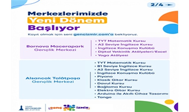 Genç İzmir’de yeni dönem başlıyor İzmir Büyükşehir Belediyesi tarafından yürütülen Genç İzmir çalışmalarında yeni dönem