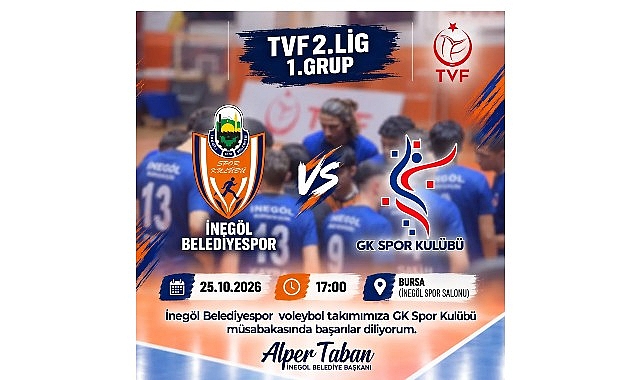 İnegöl Belediyespor Filede Güner Karakaya’yı Konuk Ediyor Uzman Posta Erkekler Voleybol 2. Ligi’nde sezona flaş bir giriş