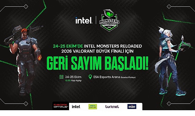 Intel Monsters Reloaded 2026 Valorant Büyük Finali İçin Geri Sayım Başladı! Intel ve Monster iş birliğiyle düzenlenen Intel Monsters Reloaded 2026 VALORANT,