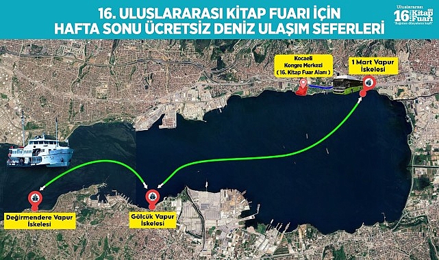 Kocaeli Kitap Fuarı’na ulaşım çok kolay olacak Kocaeli Büyükşehir Belediyesi, 16. Uluslararası Kocaeli Kitap Fuarı’na ziyaretçilerin kolay